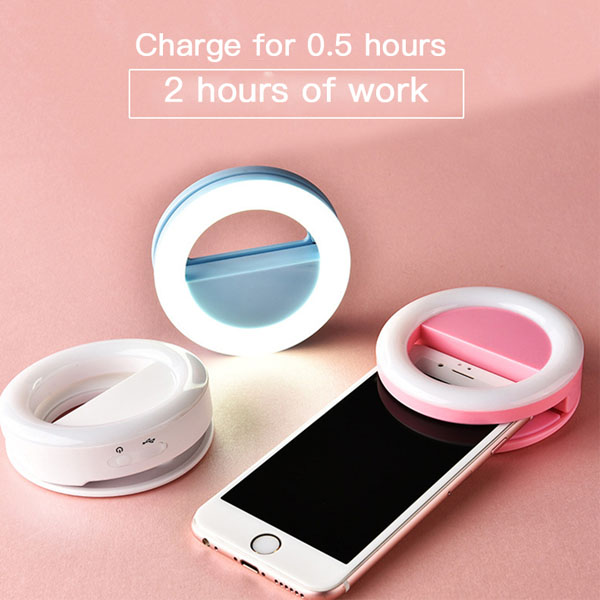 LED Selfie Ring Fill Light Battery Powered For Phone 6