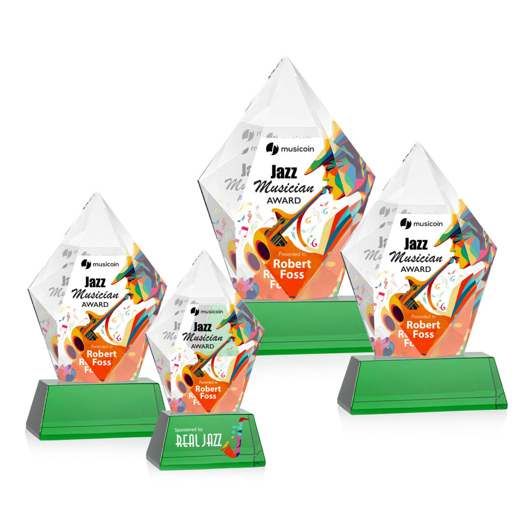 Devron VividPrint™ Award on Base - Green 5