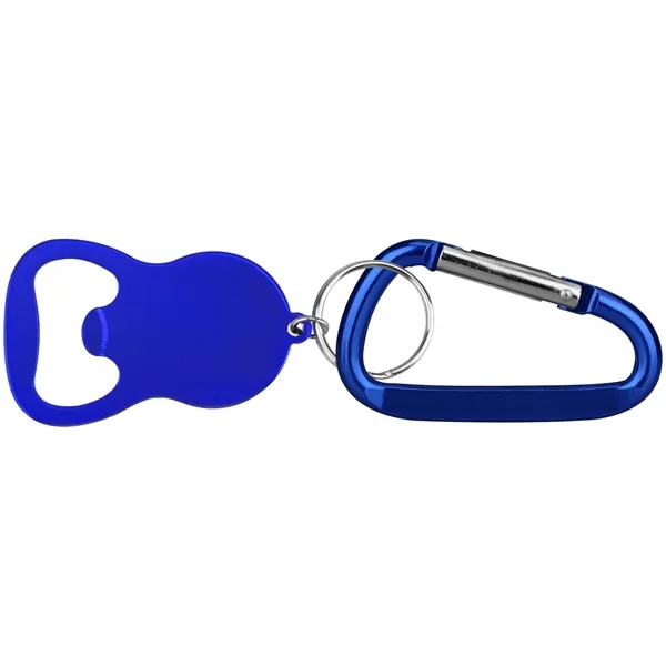 Round Shape Plain Bottle Opener with Key Ring & Carabiner 4