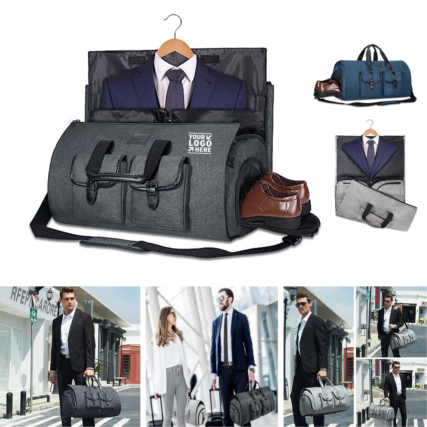 Large Duffel Carry-on Garment Suit Flight Weekend Travel Bag 2