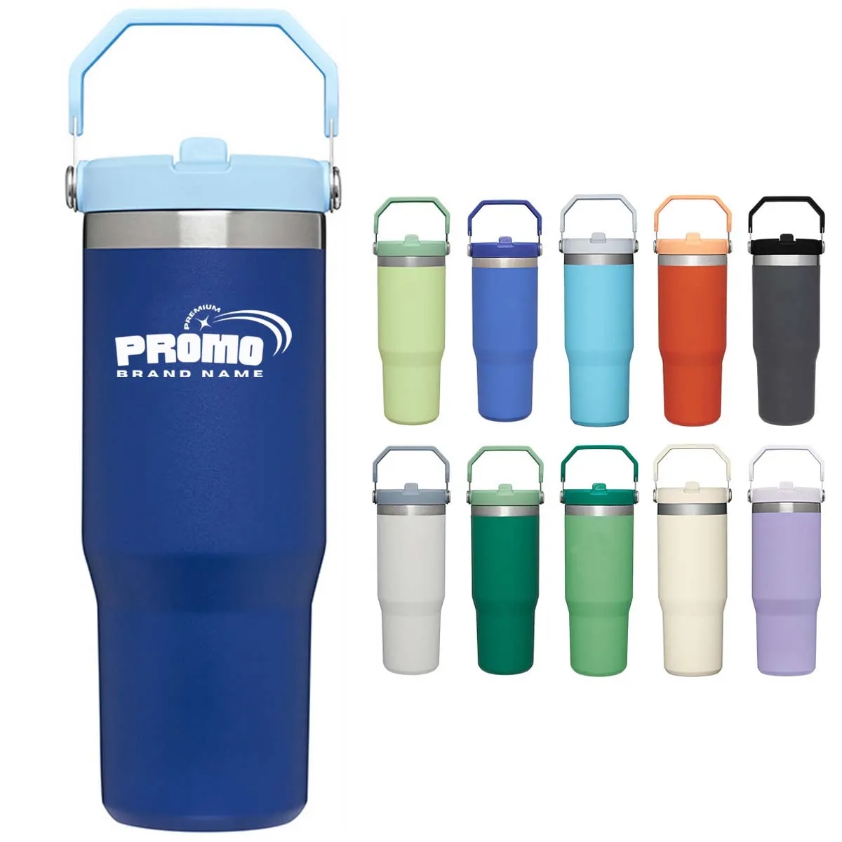 Protable Stainless Steel Insulated Tumbler with Straw 1