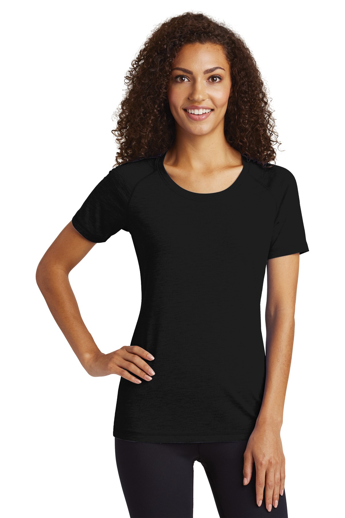 Women's PosiCharge Tri-Blend Wicking Scoop Neck Raglan Tee