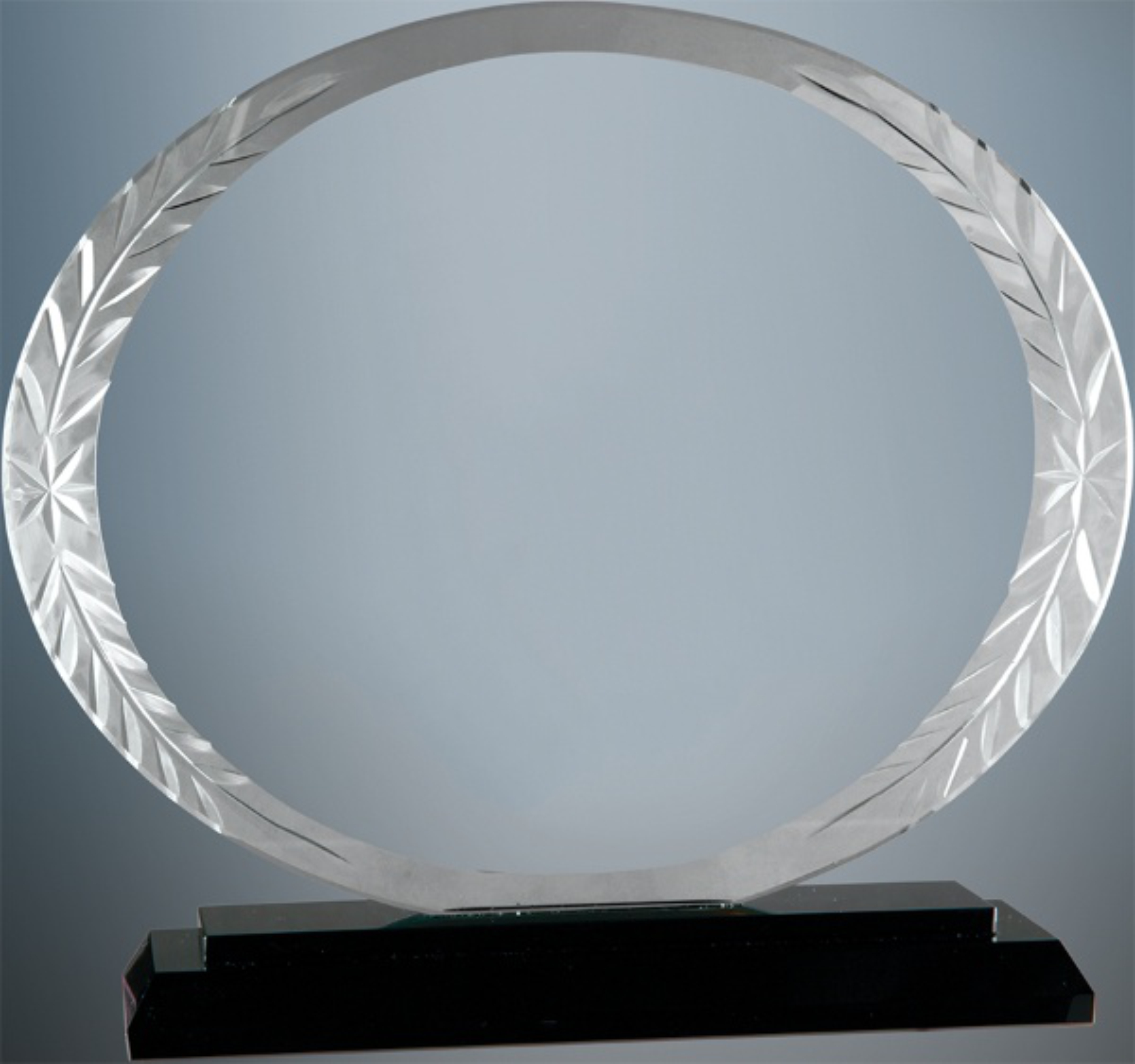 7" Large Oval Accent Glass Award 3