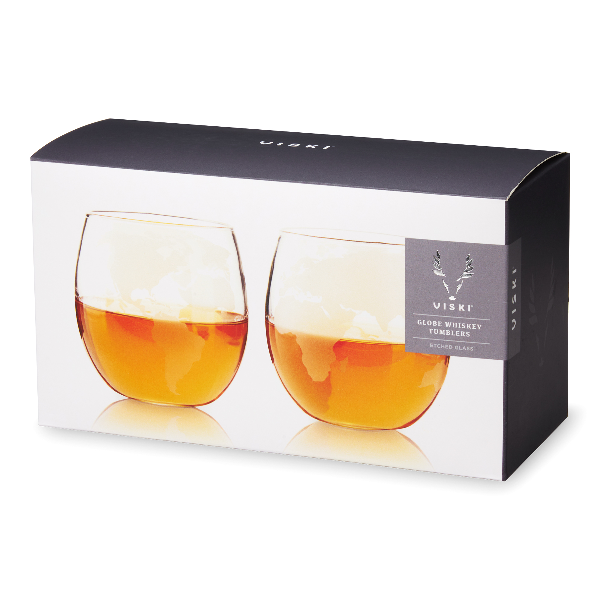 Viski® Globe Whiskey Tumbler, set of 2 2
