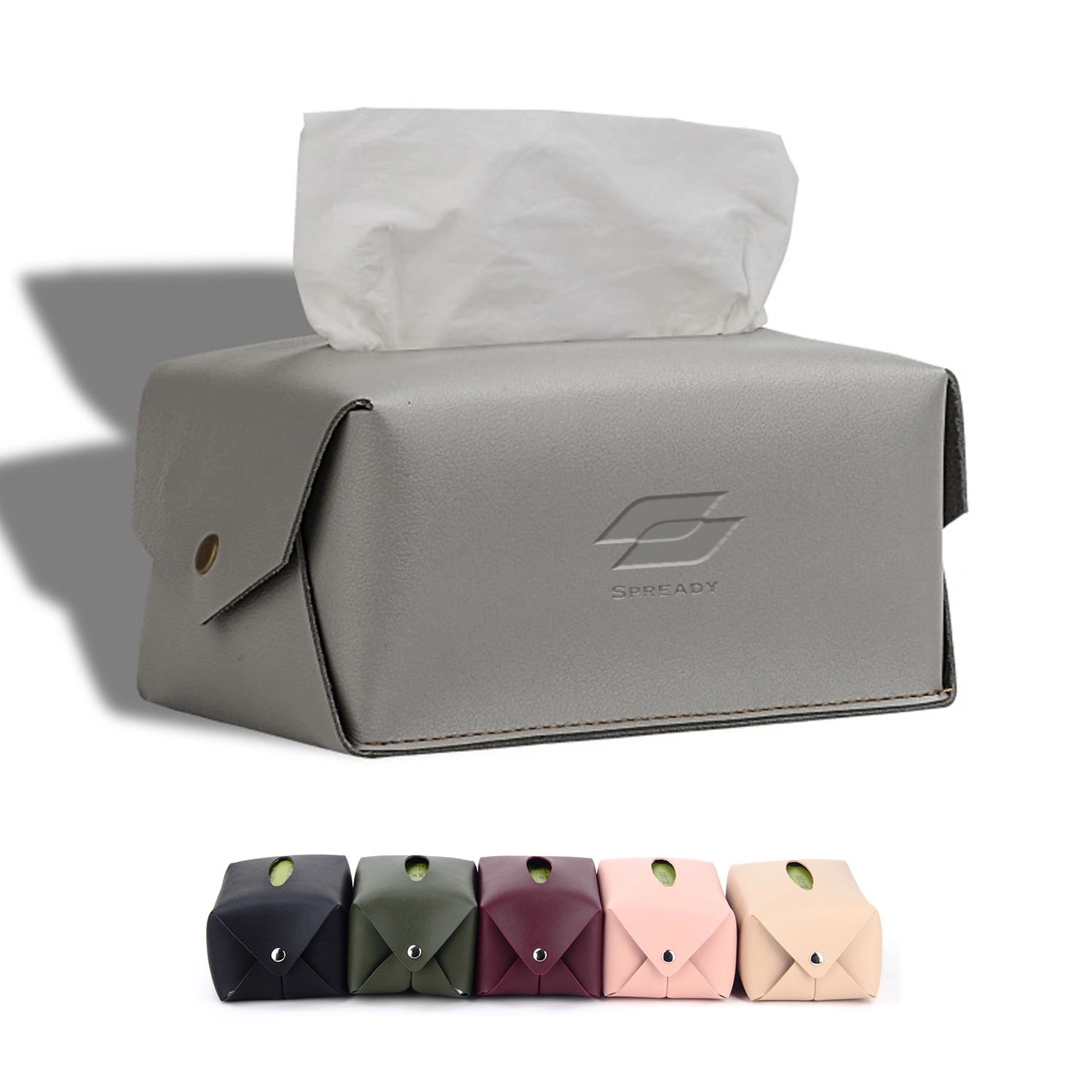 Modern Pu Leather Tissue Box Cover 2