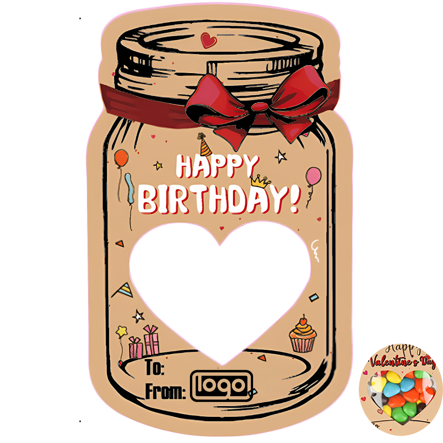 Creative greeting card candy bag
