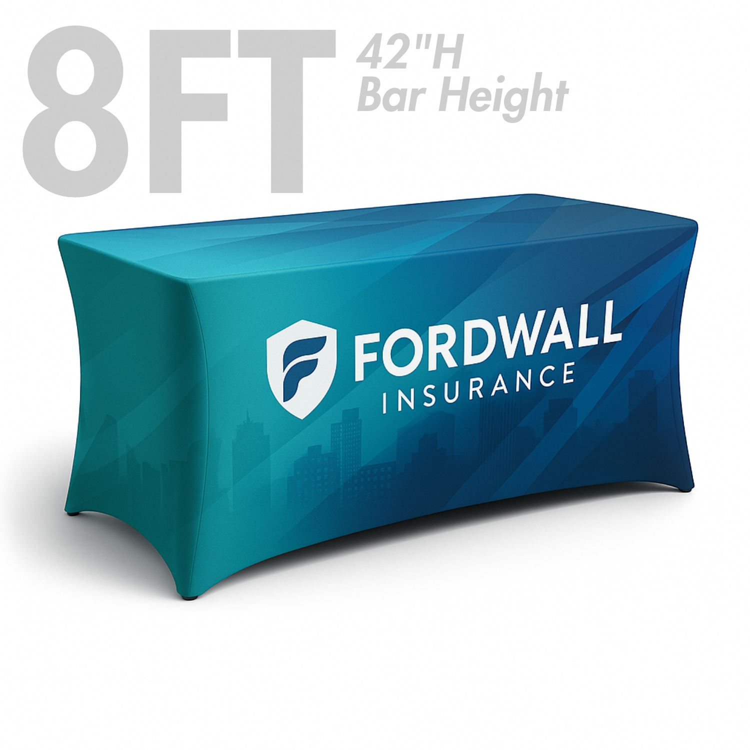 8' Spandex Stretch Table Cover (Bar Height, 42")