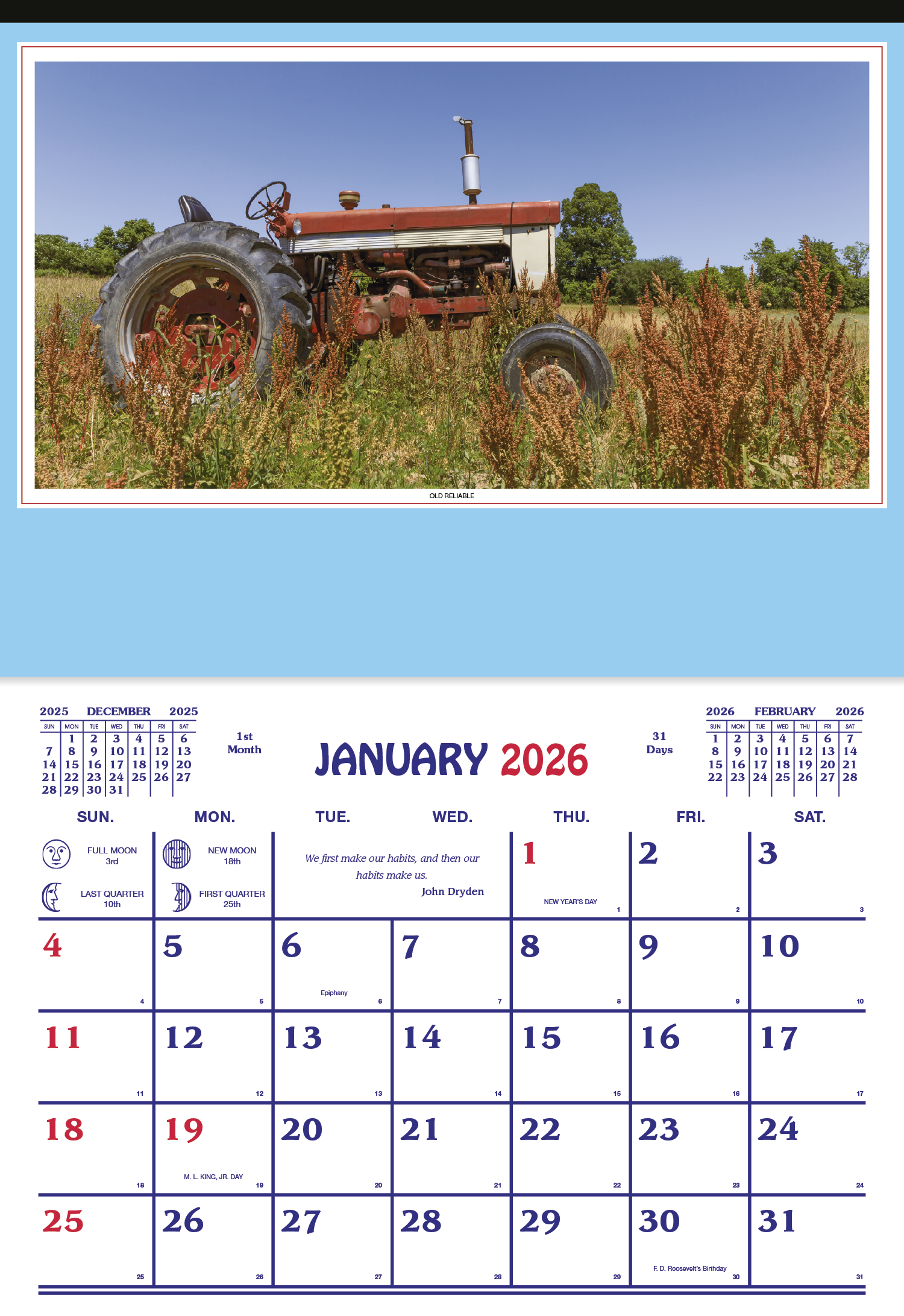 Skinner & Kennedy® Farm Calendar 25
