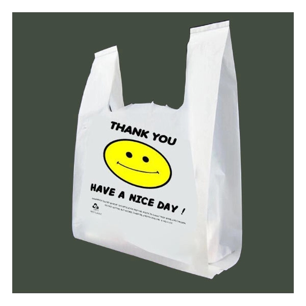 White Plastic Shopping T-shirt Bag (22.8 " x 15 " x 6.3 ") 7