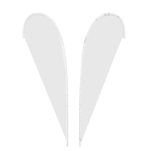 IMPORT 12' Single-Sided Teardrop Flag with Ground Spike 2