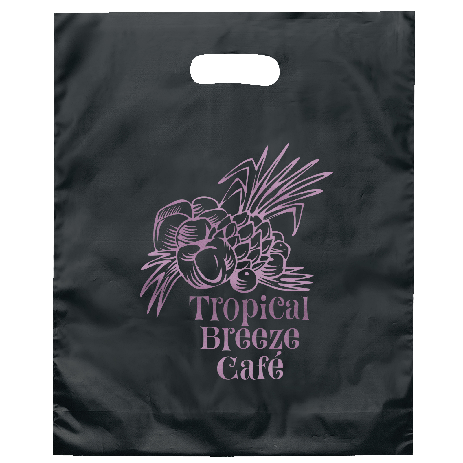 Orchid™- Frosted Brite Die Cut Handle - Flexo Ink Print 14