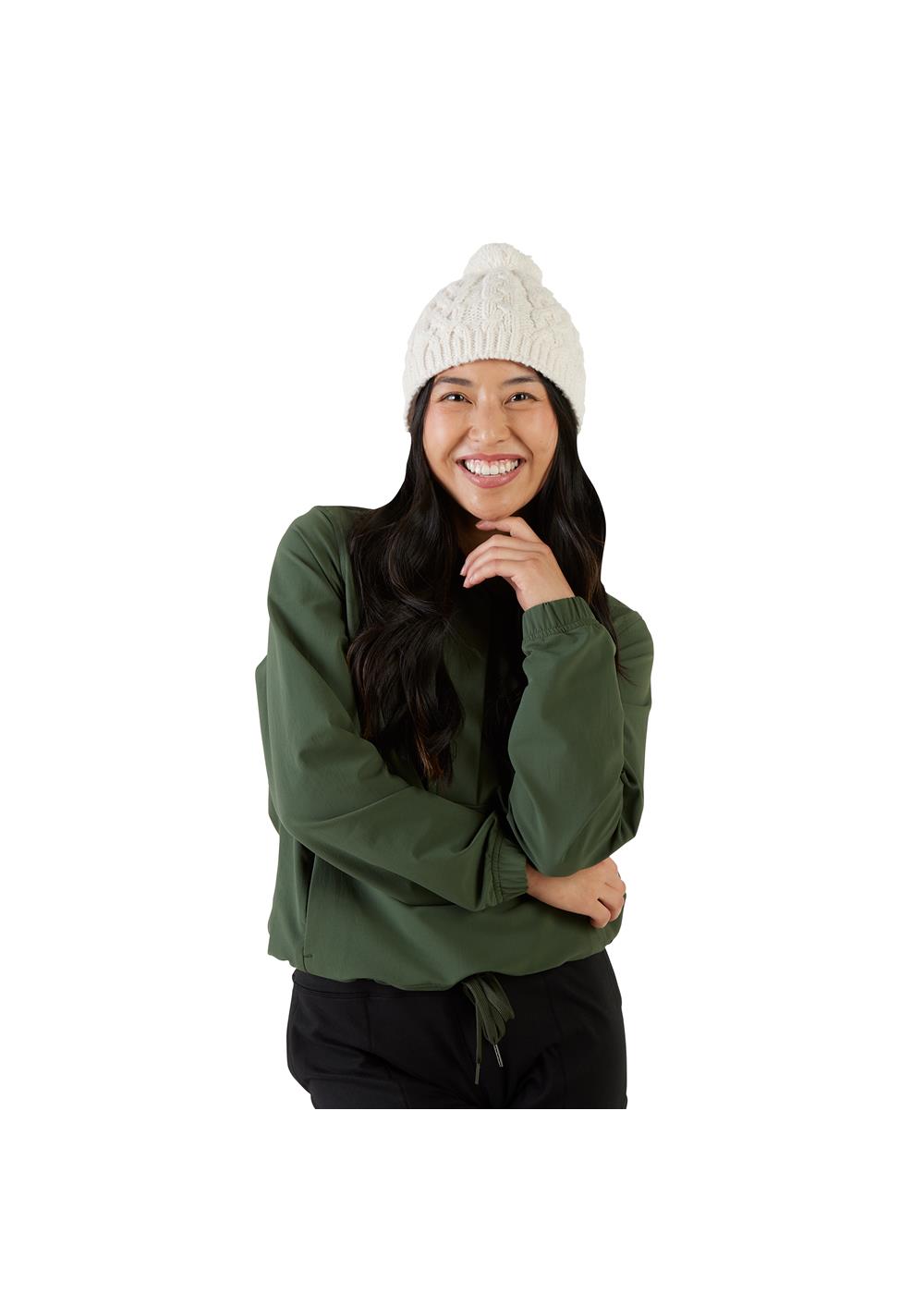 Storm Creek Women's Freeze Baby Fleece-Lined Cable Knit Pom Hat 12