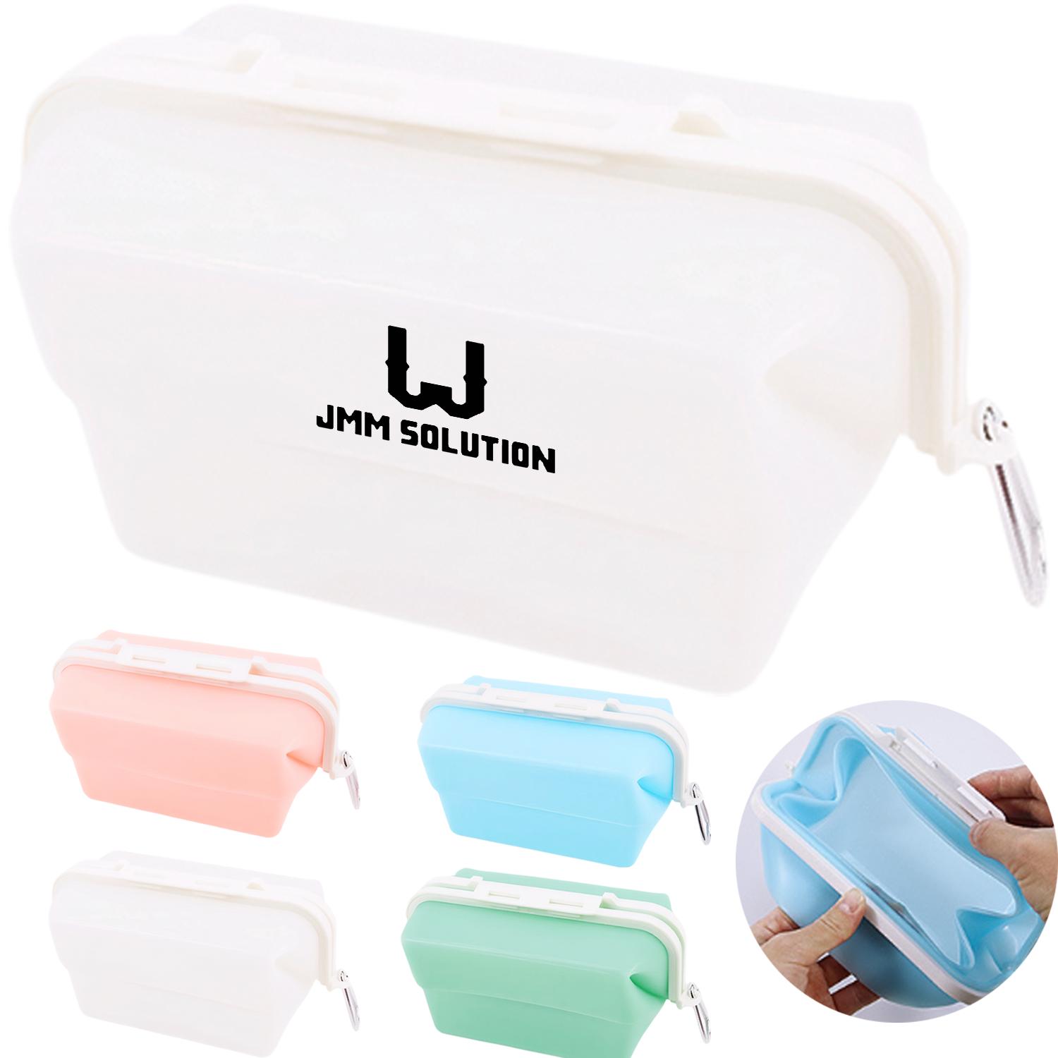 1.5L Collapsible Microwave Safe Silicone Food Storage Box 1