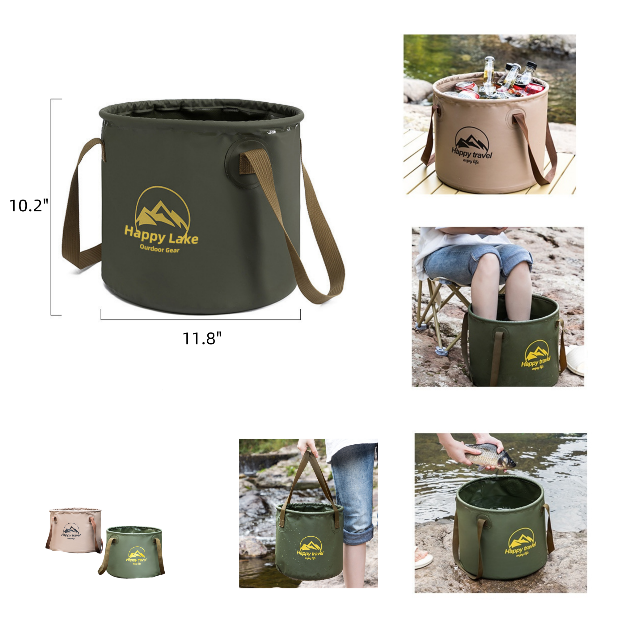 20L Multifunctional Foldable Portable Water Bucket 2