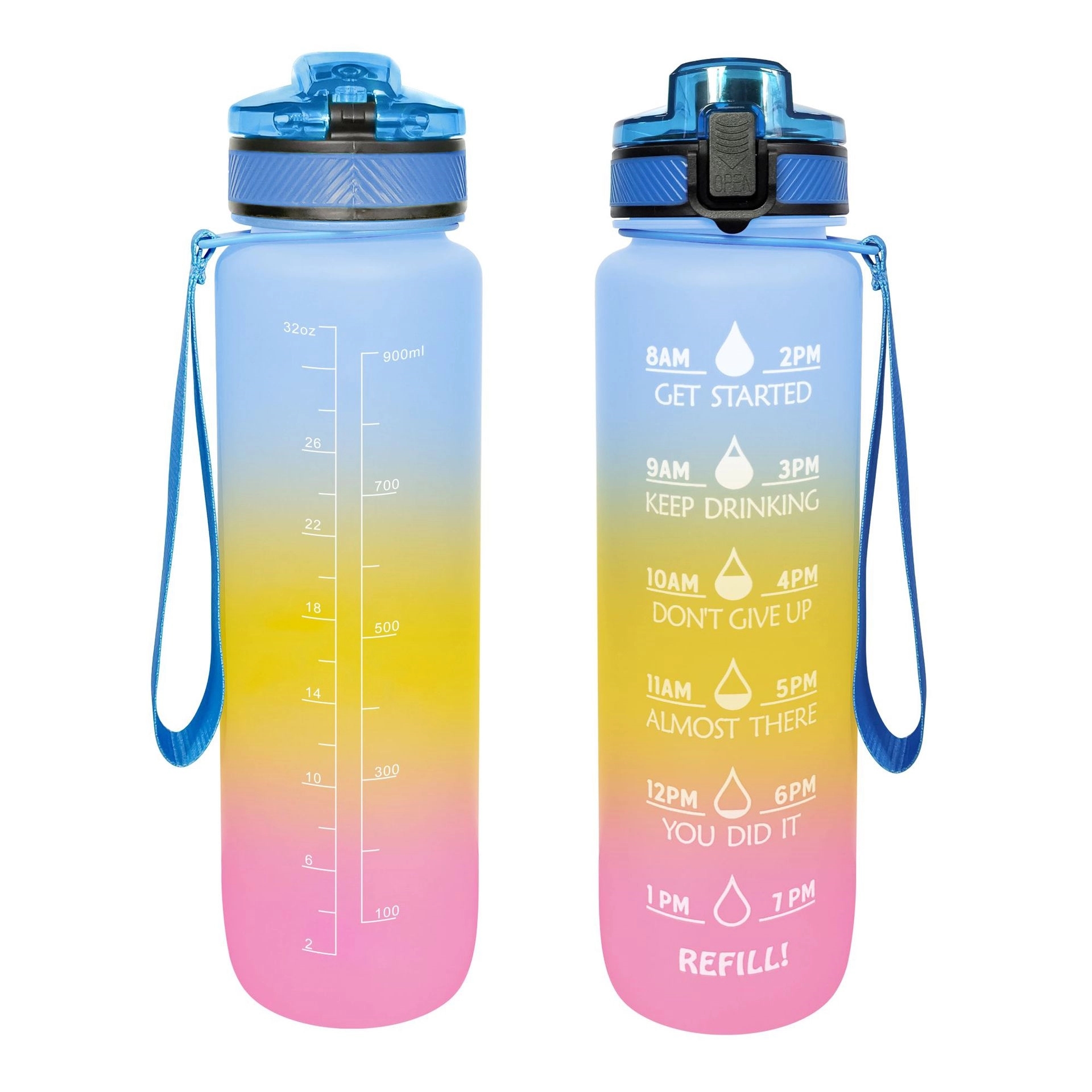 32oz Leakproof Motivational Sports Water Bottle 2