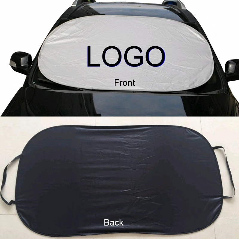 Sliver Coated Polyester Car Front Sun Shade 1