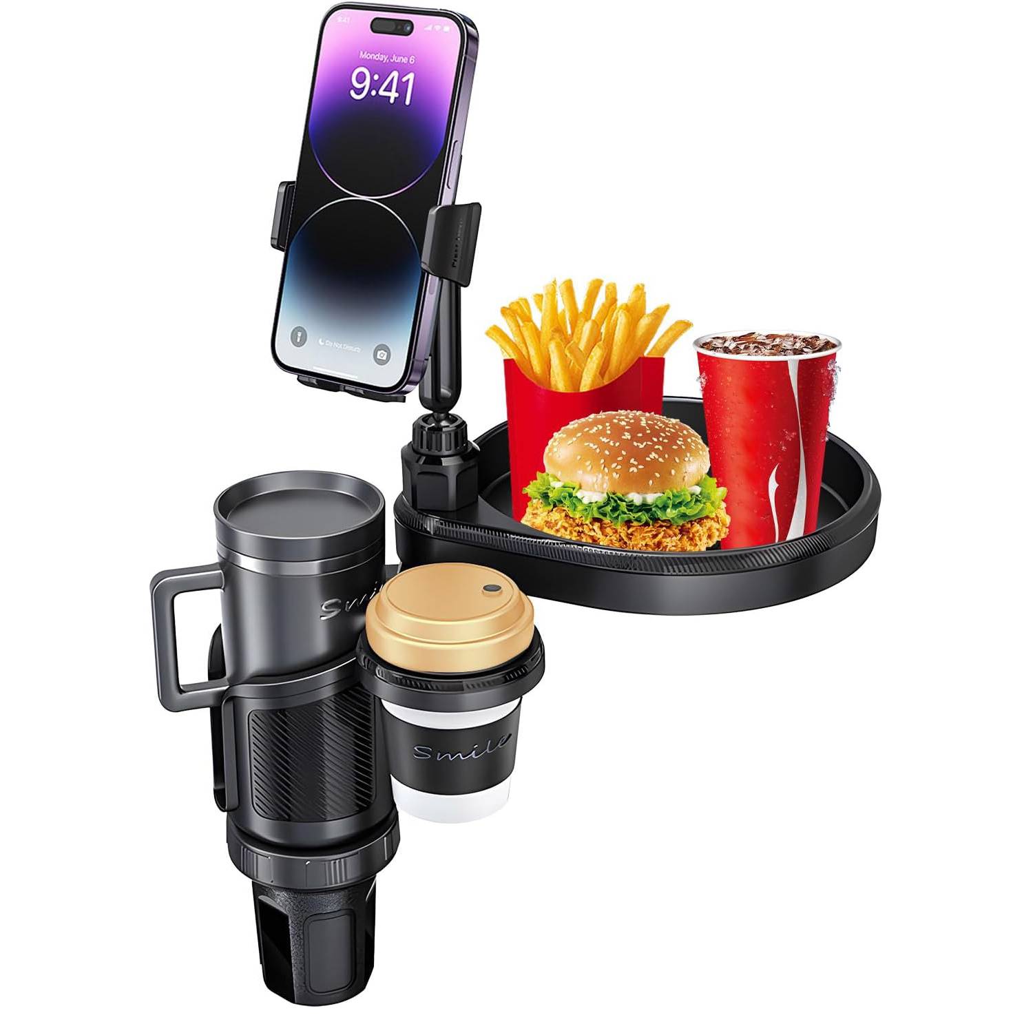 Multi-functional Car Dining Plate Water Cup Beverage Rack 3