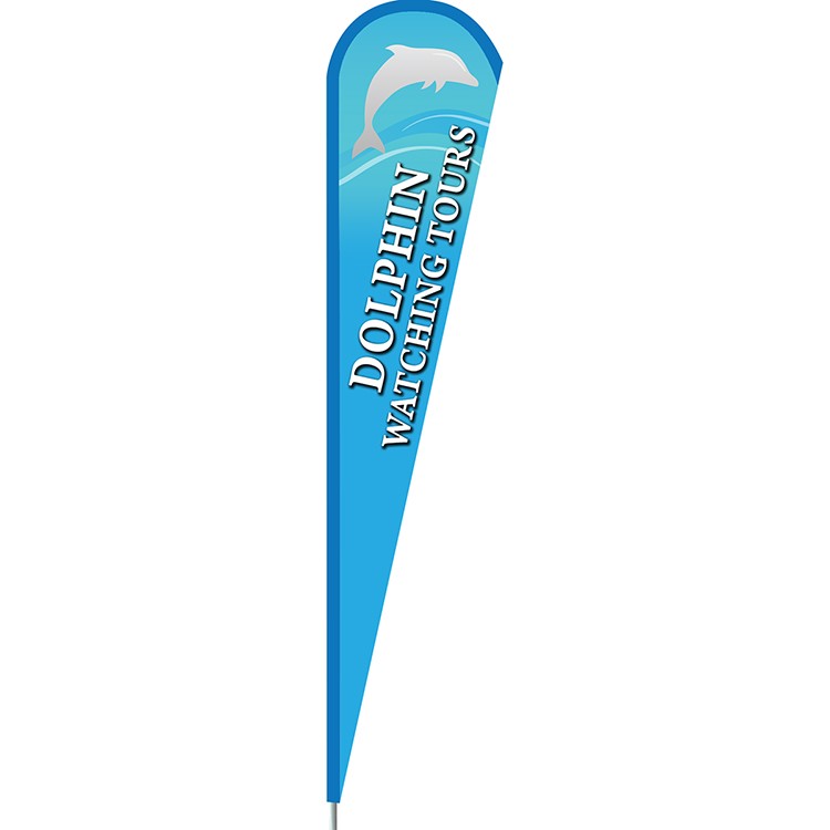3' x 15' Custom Single Reverse Teardrop Flag 4