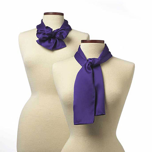 Purple Polyester Satin Scarf - 8"x45" 2