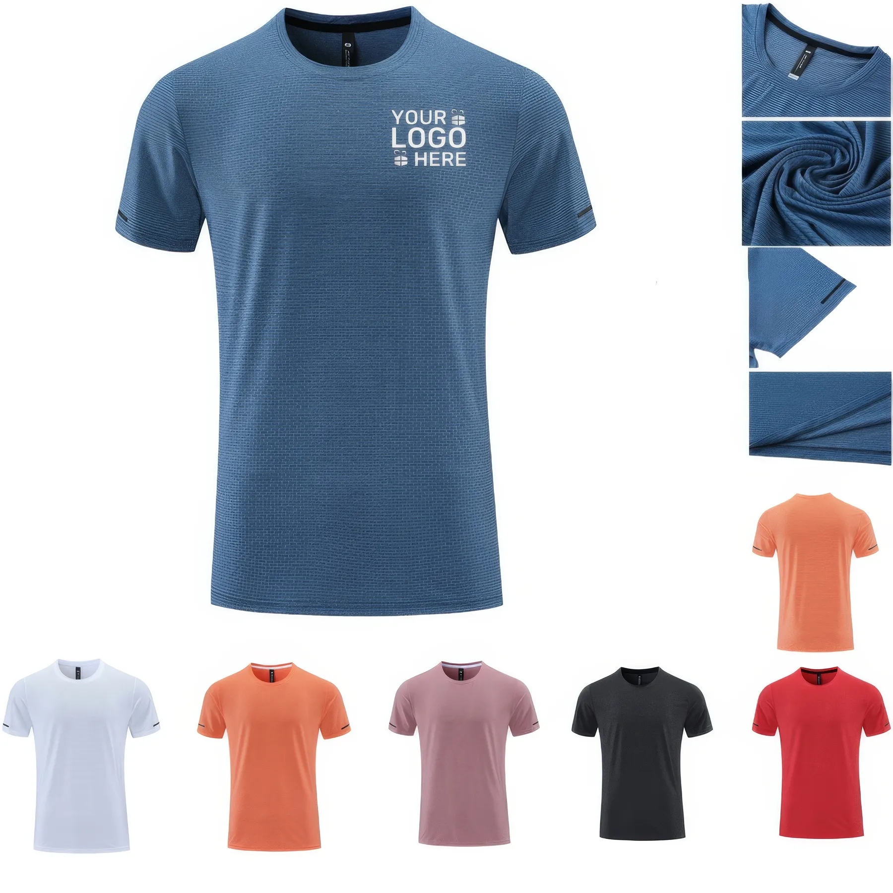 Round Neck Sports Running Short Sleeve Top 3