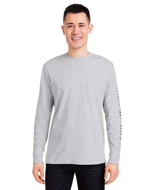 Unisex Long Sleeve Pocket T-Shirt - V021214 6