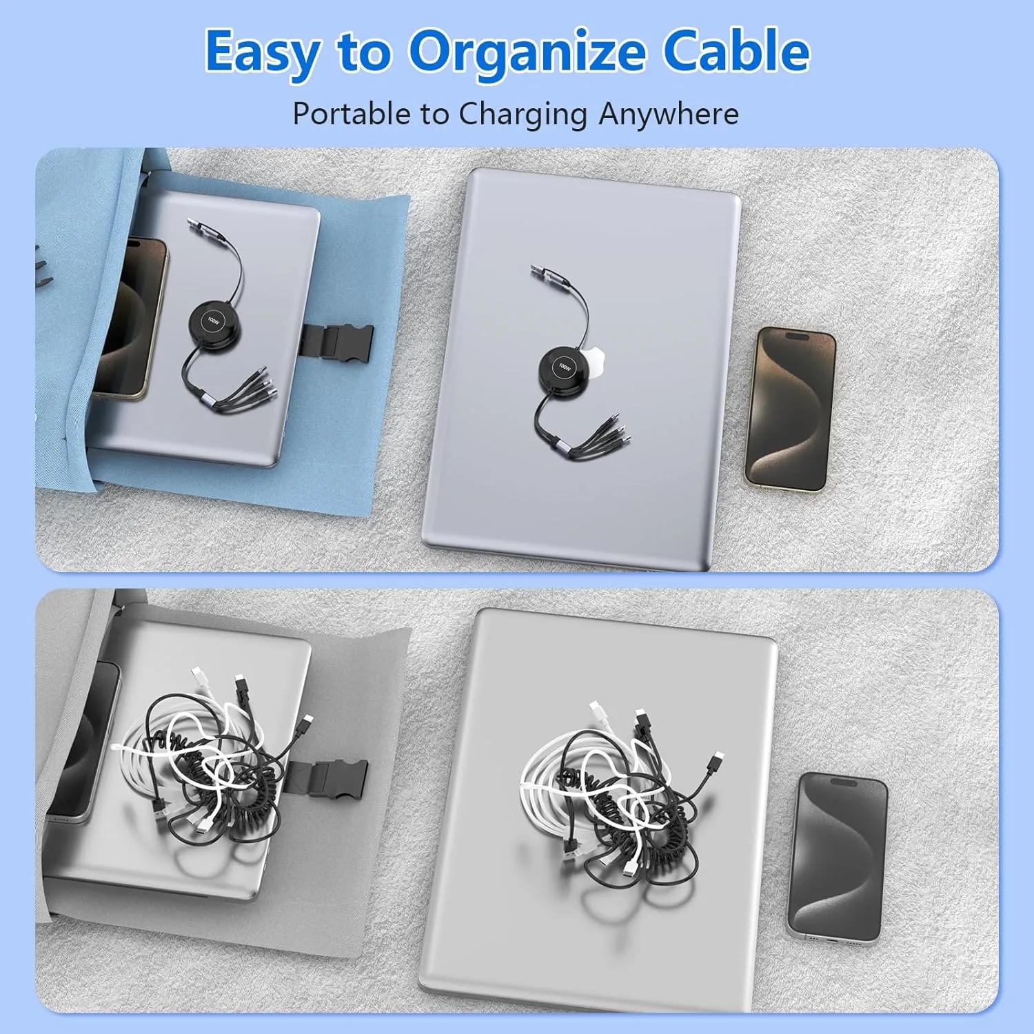 3 in 1 Retractable Charger Cable 8