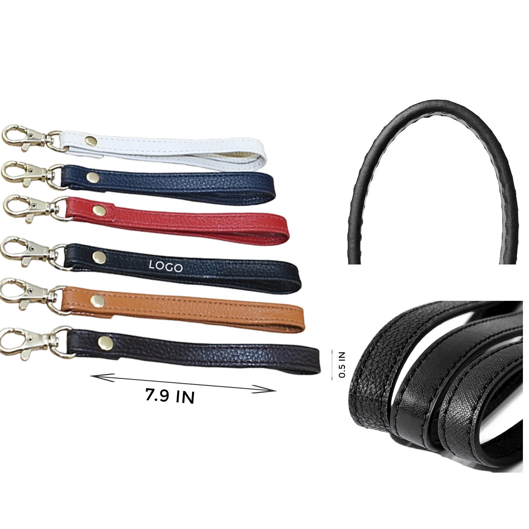 MOQ 10 PCS Versatile Leatherette Key Ring 2
