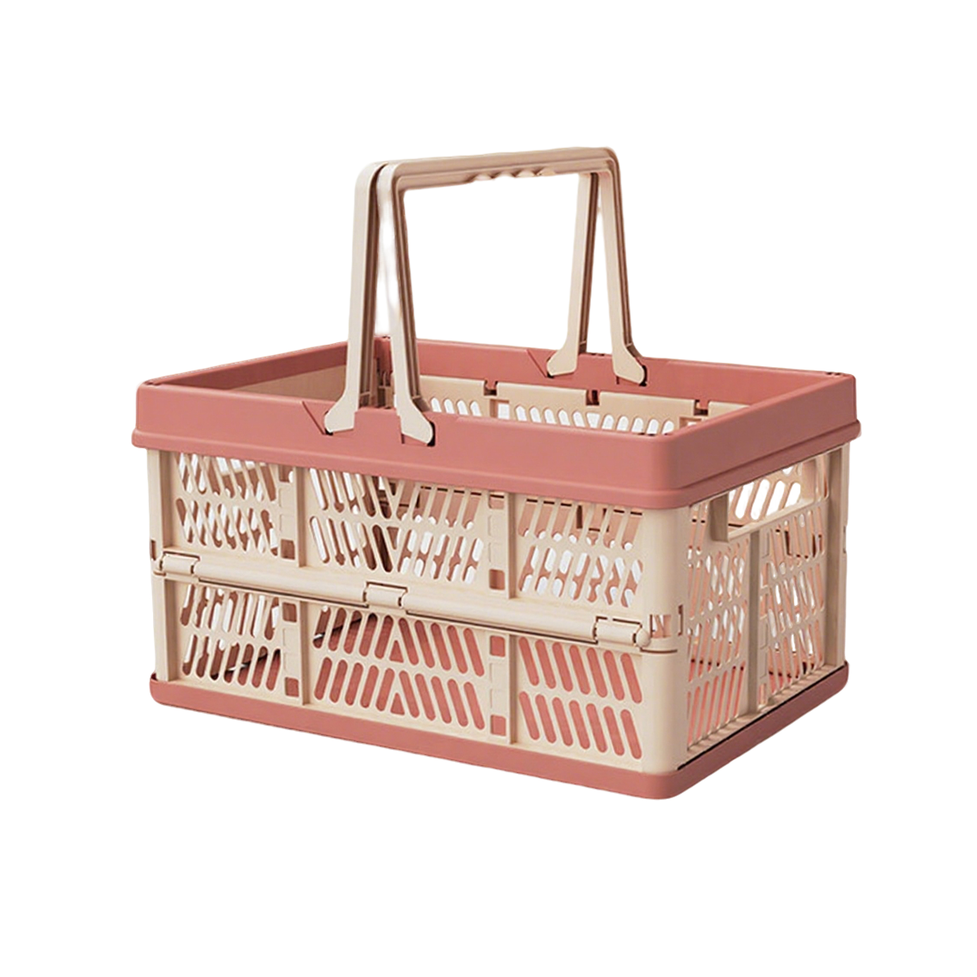 Collapsible Plastic Crate Basket 15.6 x 10.2 x 8.25" 3