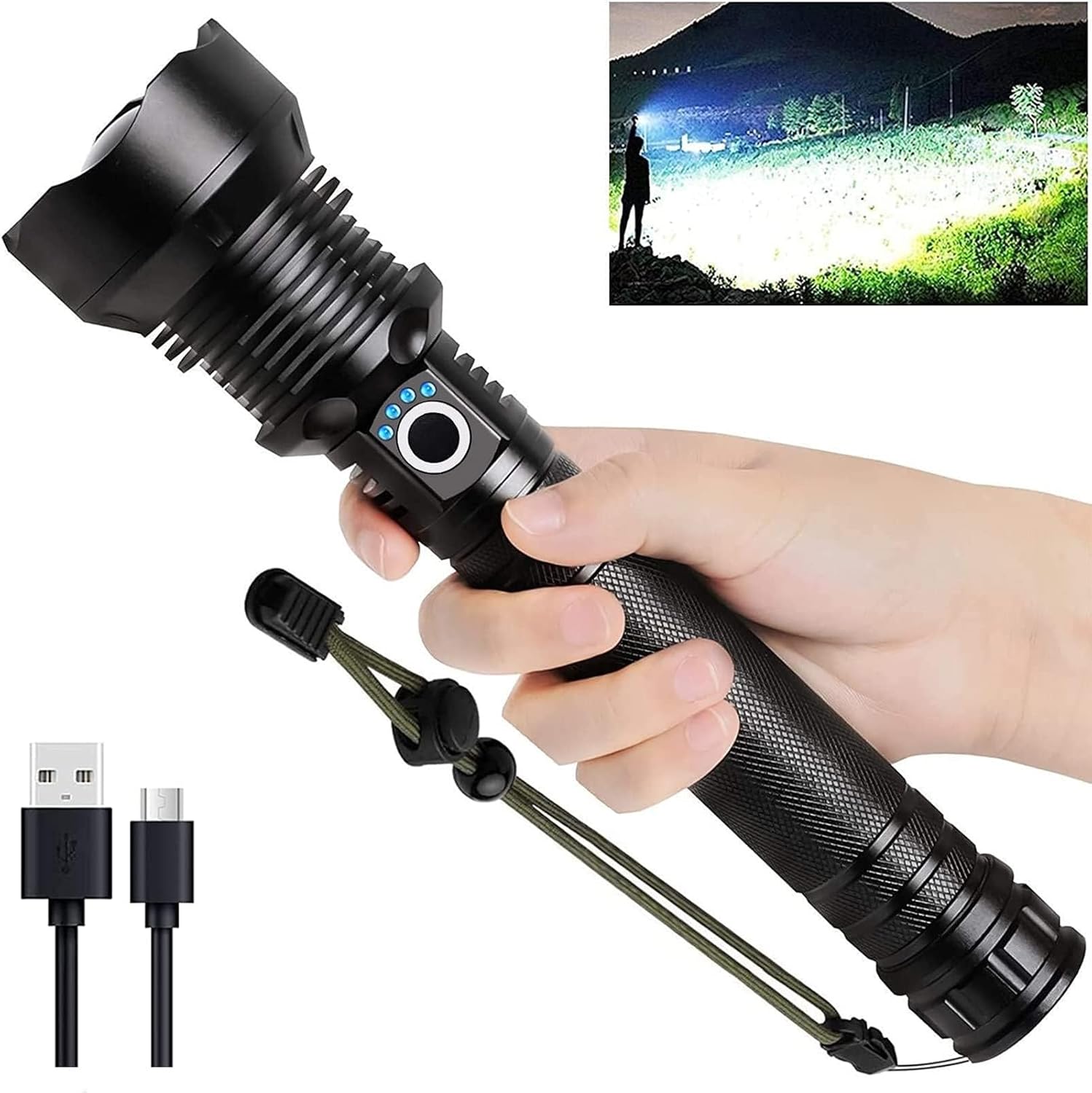 Rechargeable LED Flashlights High Lumens 5