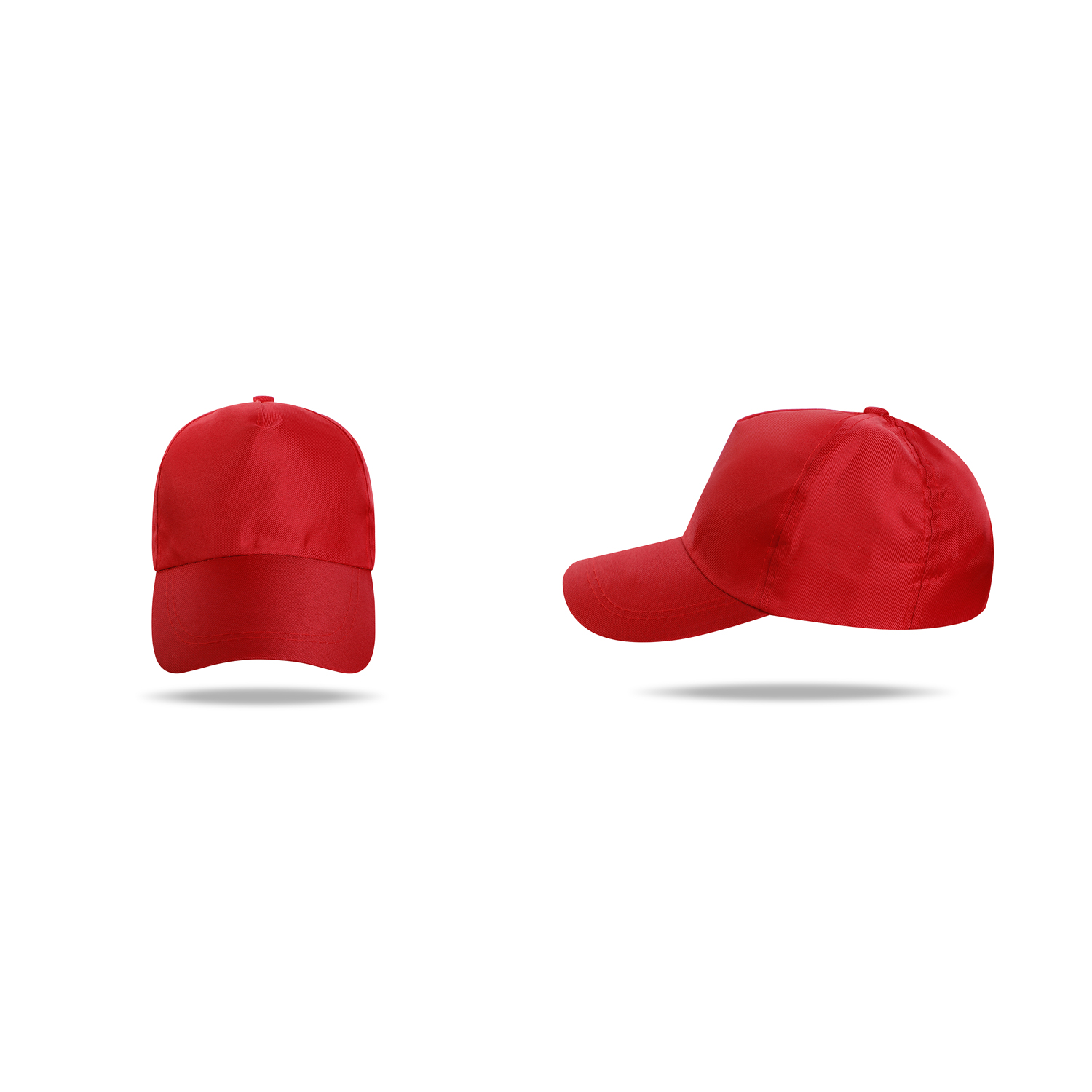 Stock Solid Color Tooling Polyester 5 Panel Cap w/Snapback Fastener 7