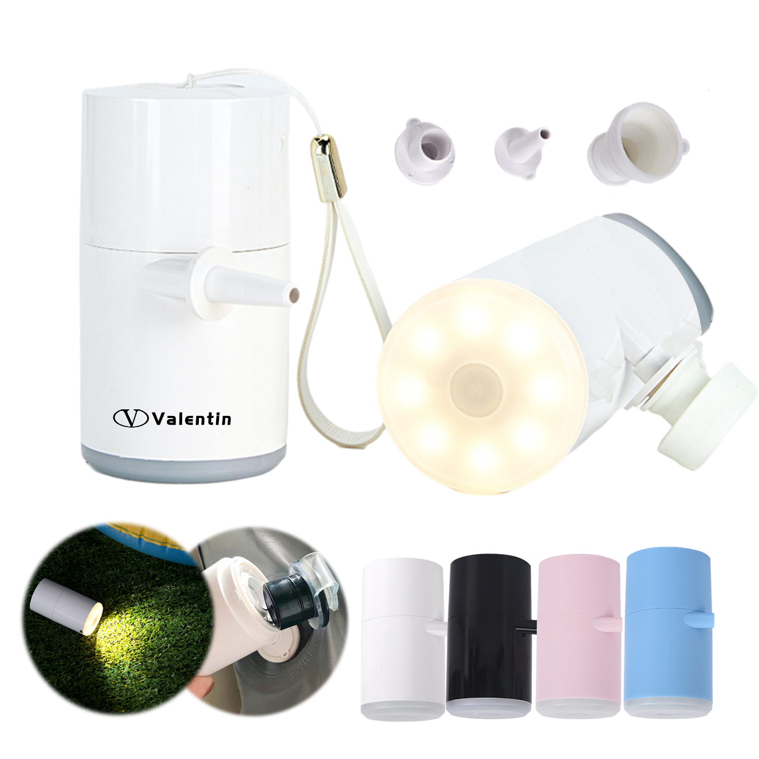 Mini Rechargeable Air Pump With Light 2