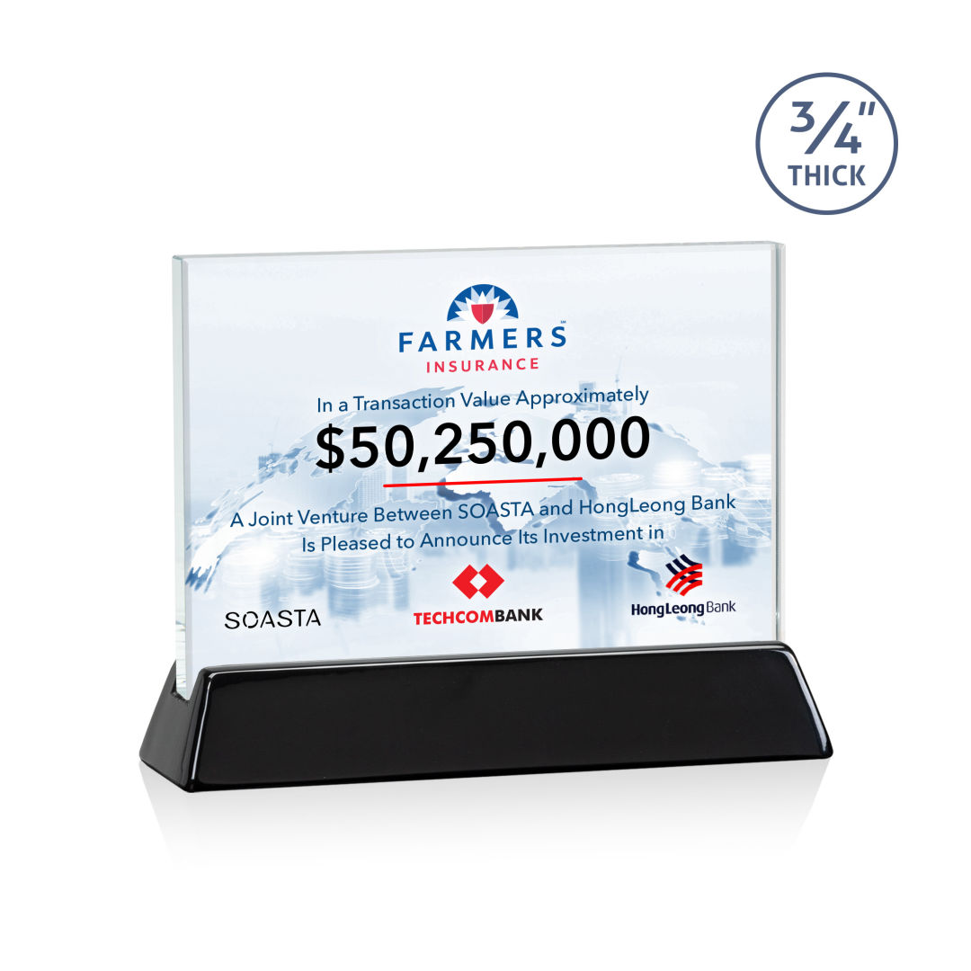 Walkerton VividPrint™ Award - Starfire/Black (Horiz) 3