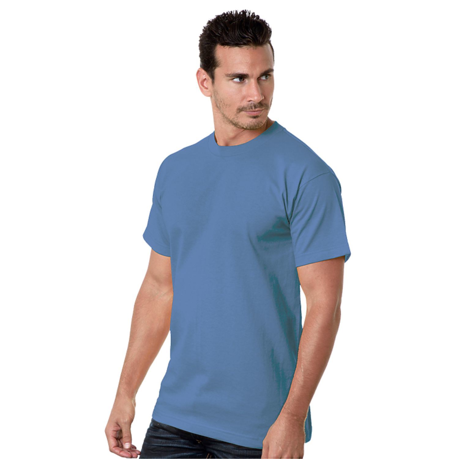 USA-Made 100% Pre-Shrunk Heavyweight Crew Tee Shirt 1