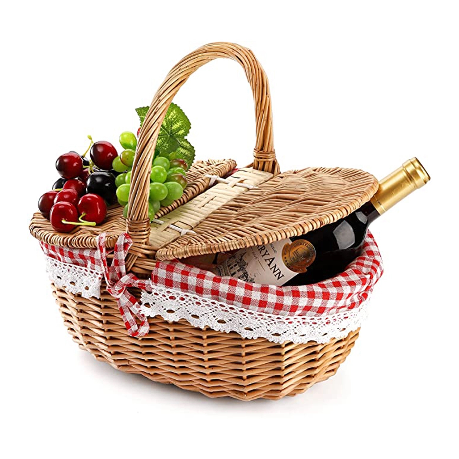 Natural Willow Woven Picnic Basket 4