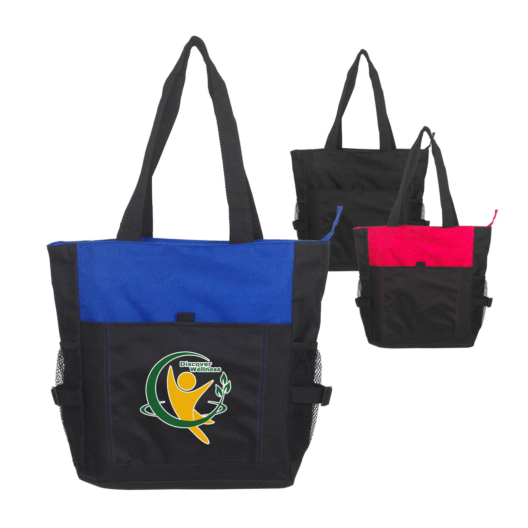 600D polyester Deluxe Zippered Tote Bag 5