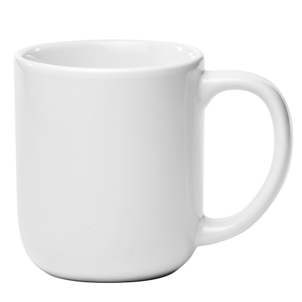 16 oz. Vibrant Glossy Ceramic Mug - White 2