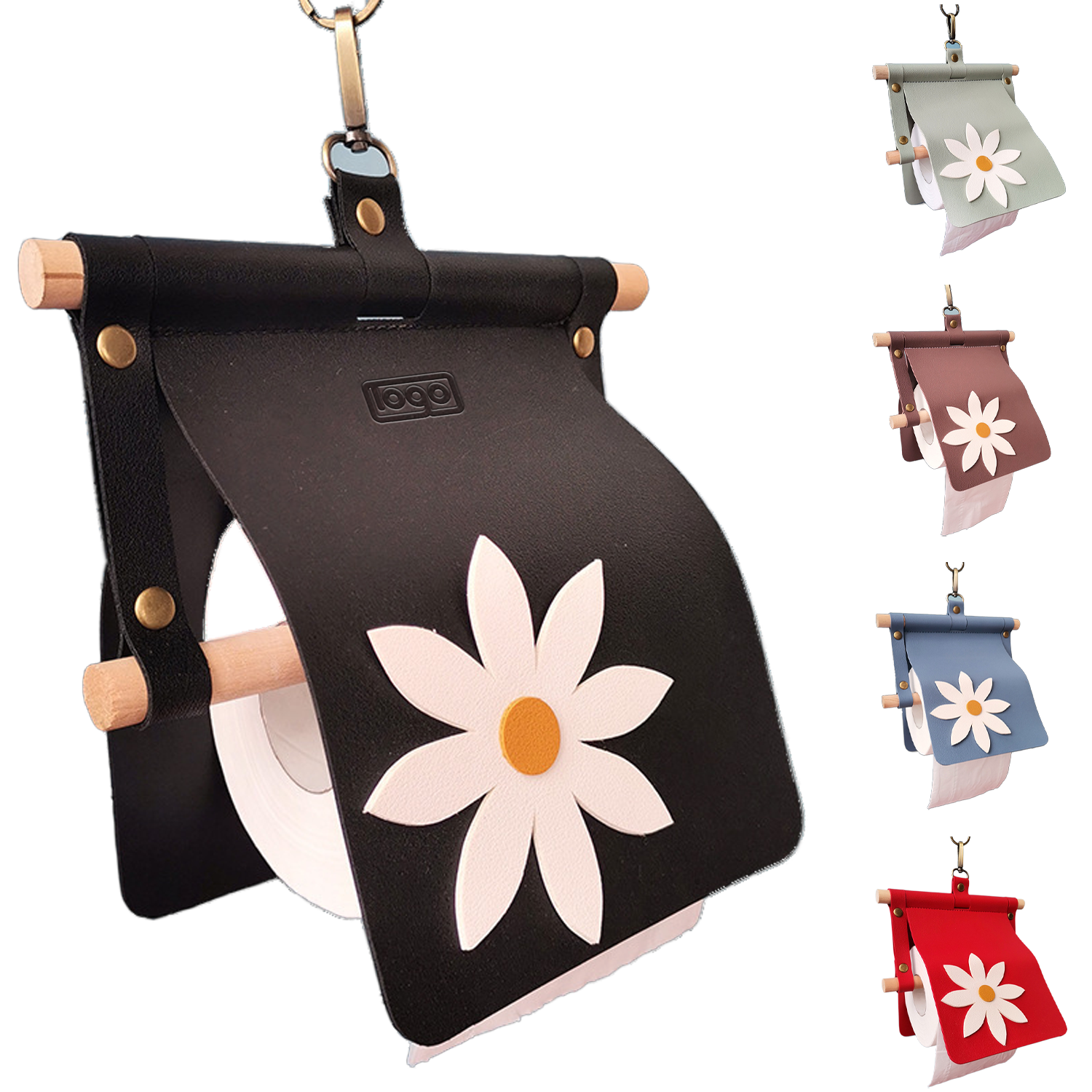 PU Leather Paper Towel Holder 1