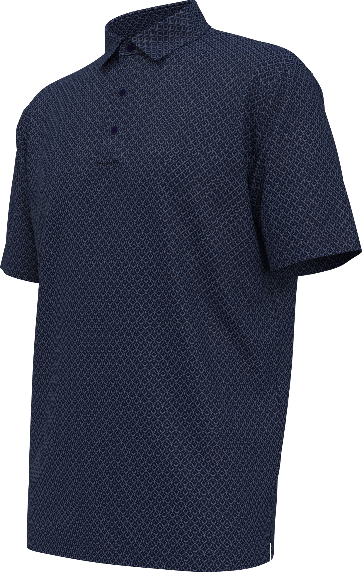 Men's Short Sleeve All Over Stitched Chev Polo 13