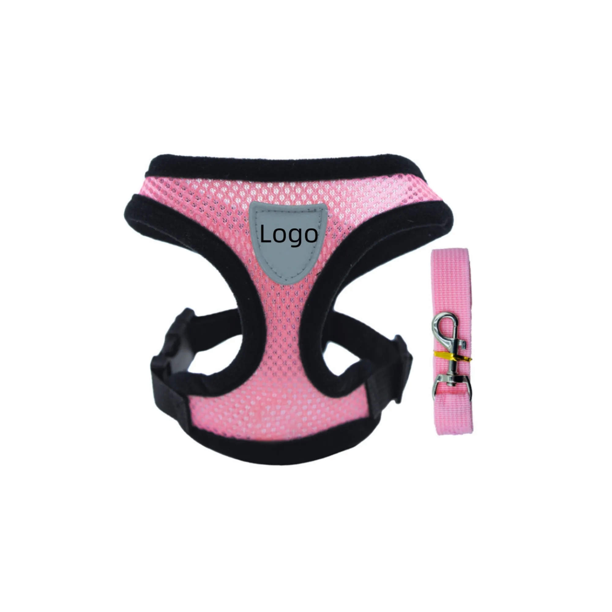 Breathable Mesh Pet Harness Set 4