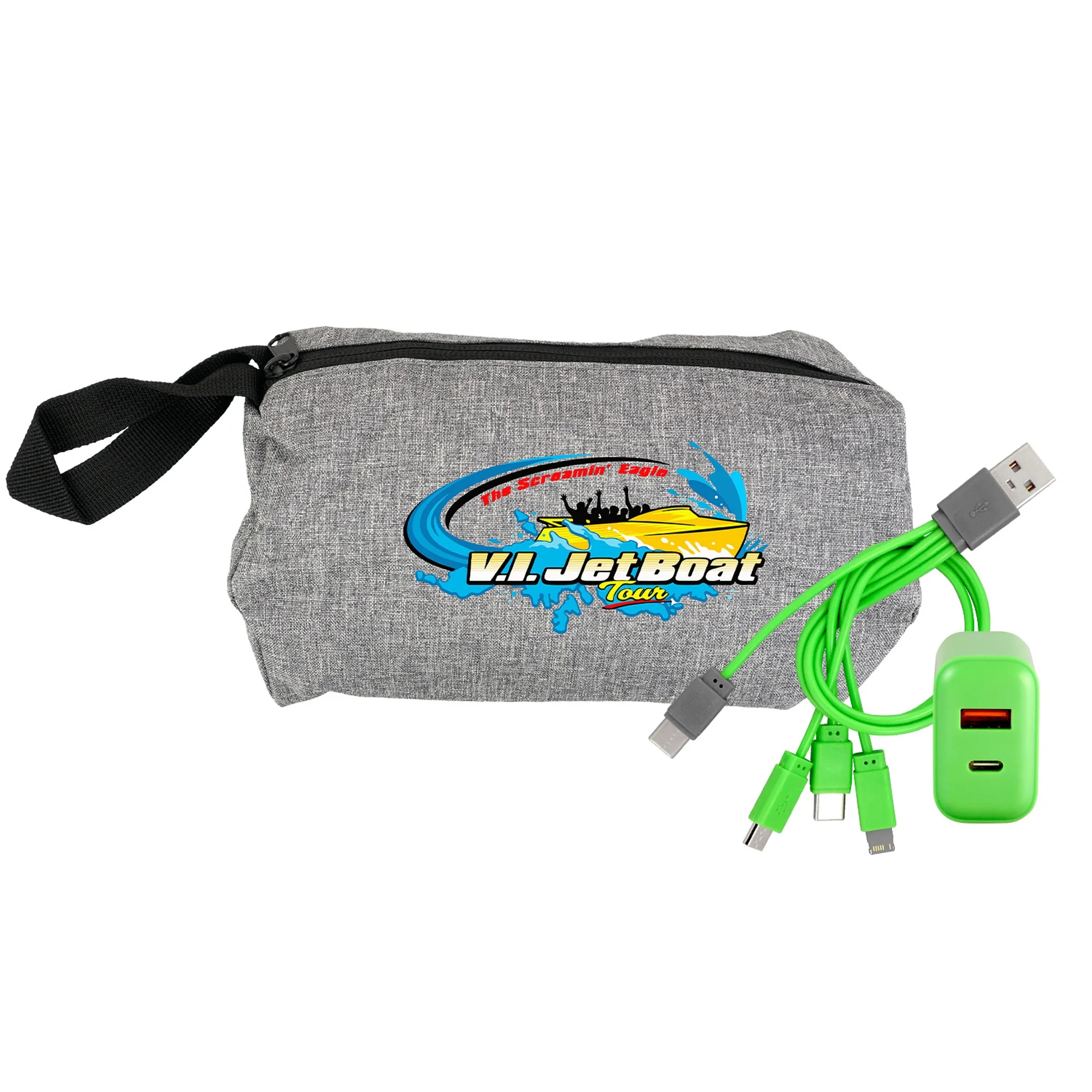 Recycled Travel Pouch Fast Charger Set 10