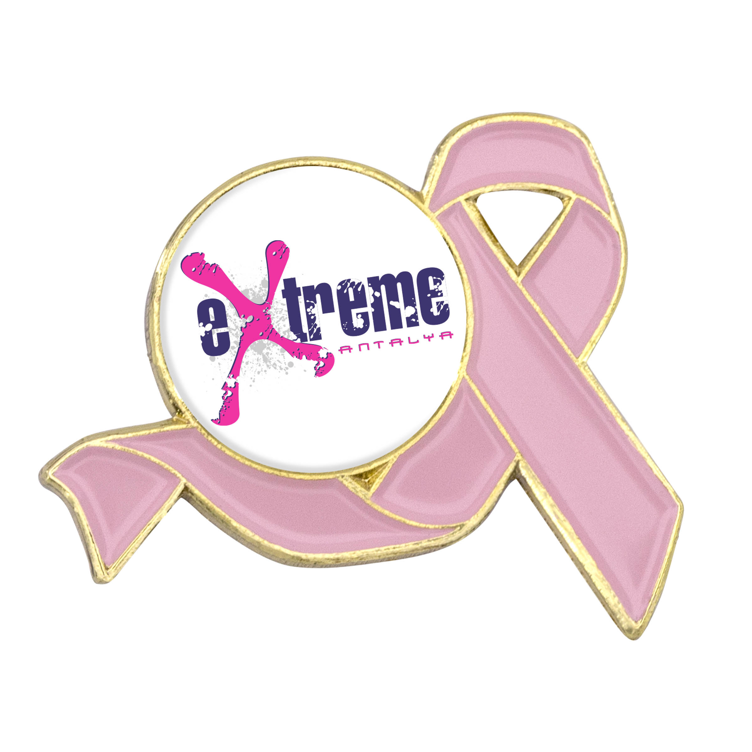 Awareness Ribbon Lapel Pins w/ Custom Logo 15