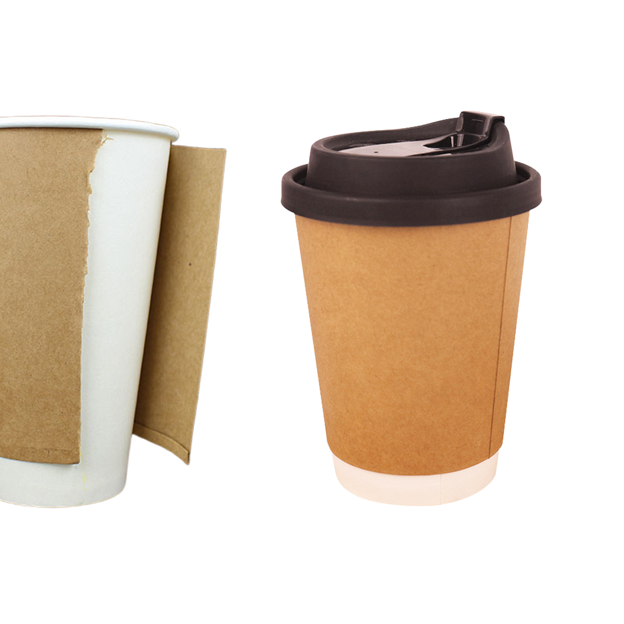 16oz Disposable Double Layer Kraft Paper Hot Drink Cup 3