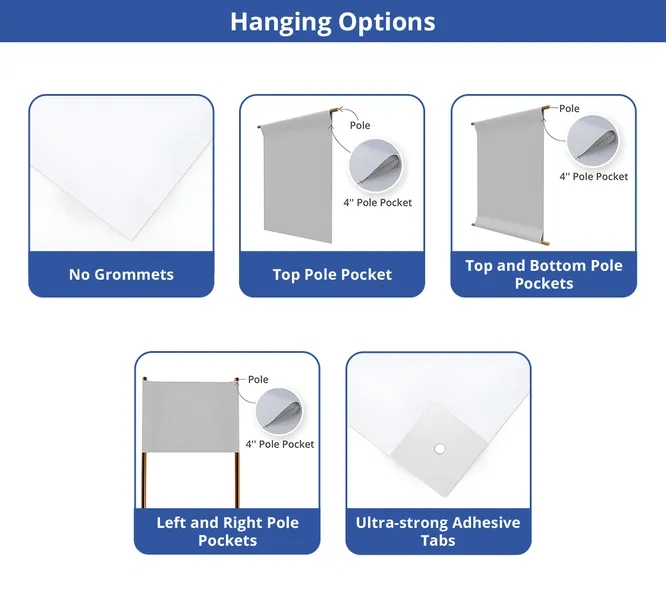Canvas Banners with Ultra-Strong Adhesive Tabs (1 Ft x 1 Ft) 3