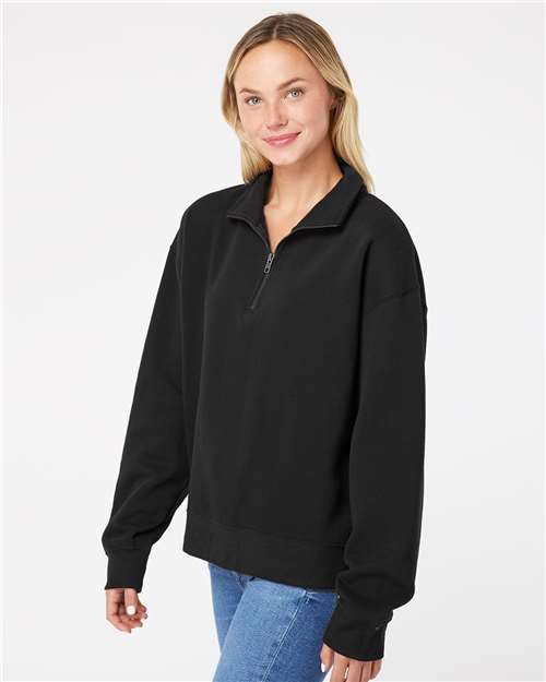 Women's Sueded Fleece Quarter-Zip Sweatshirt - W22713 22