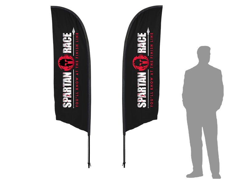 8ft Double Sided Blade Flag w/ Pole