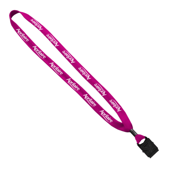 5/8" Polyester Shoelace Lanyard with Metal Crimp & Split-Ring 251