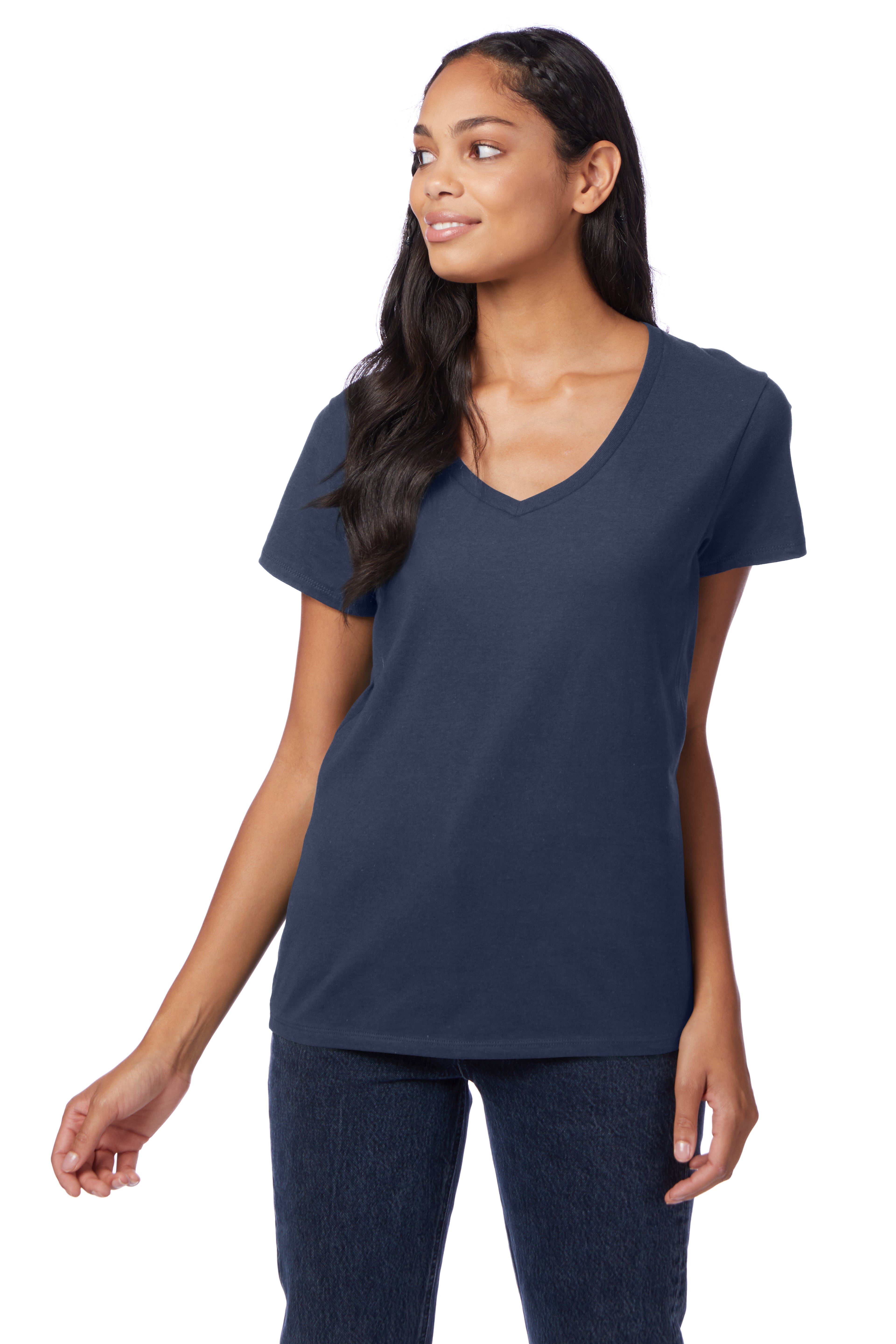 Hanes Perfect-T Women's Short Sleeve V-neck T-shirt 1