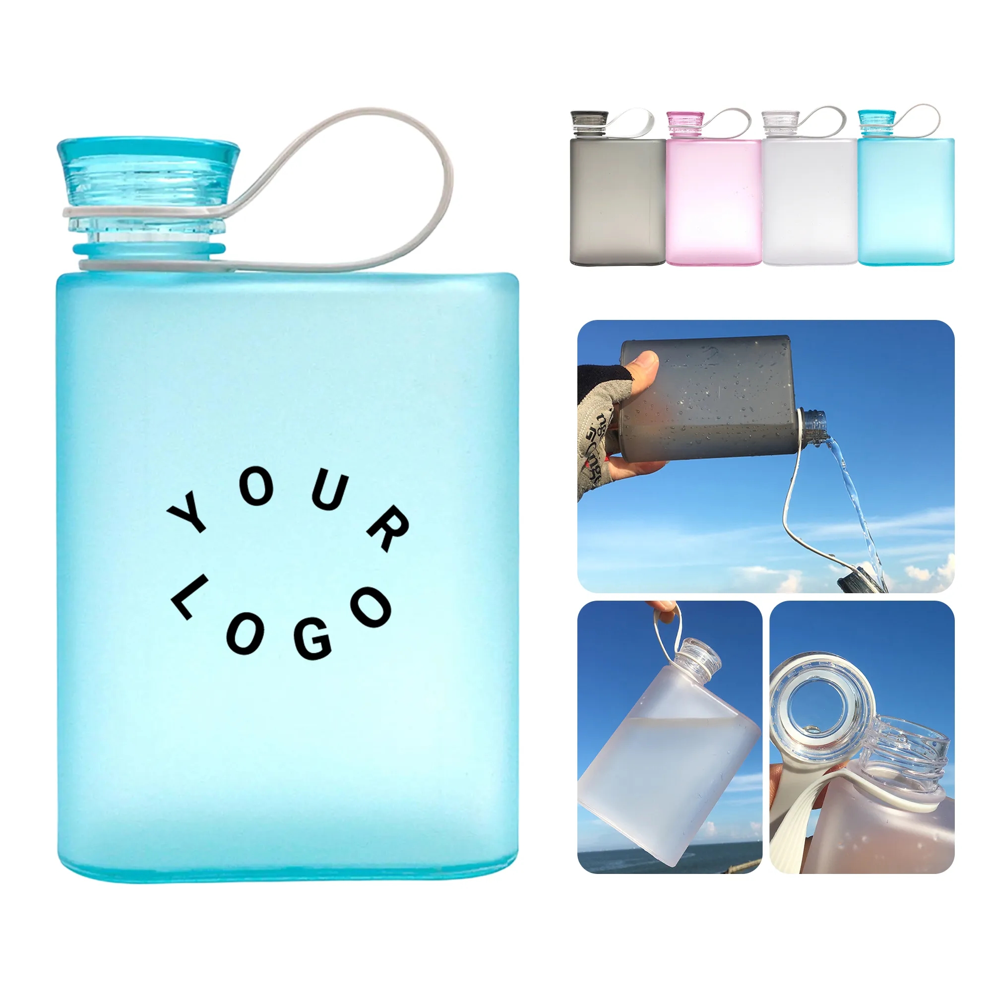 13 oz Square ABS Water Cup with Strap 3