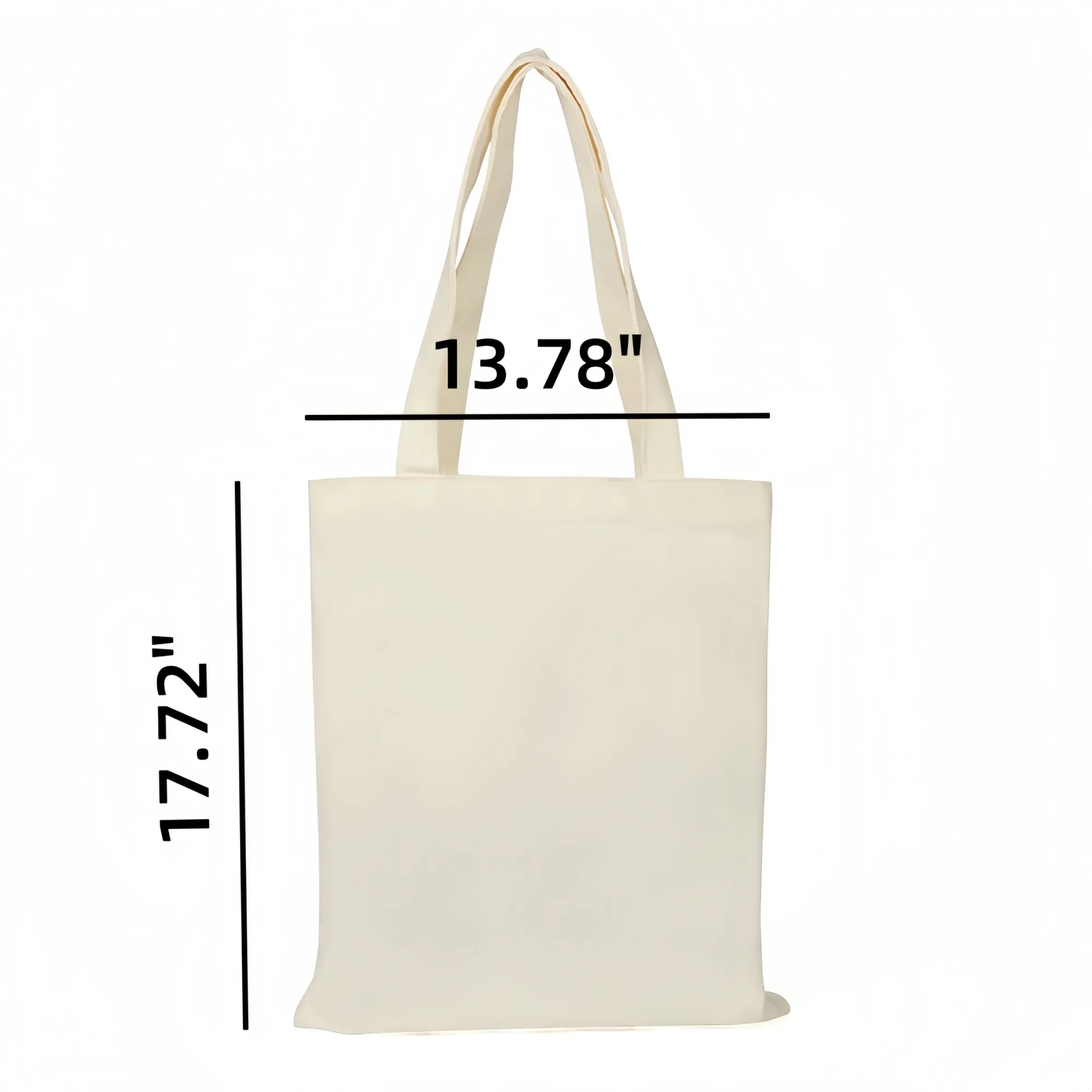 Eco Friendly Reusable Canvas Tote Bag With Pocket, custom tote bag with logo imprint 5