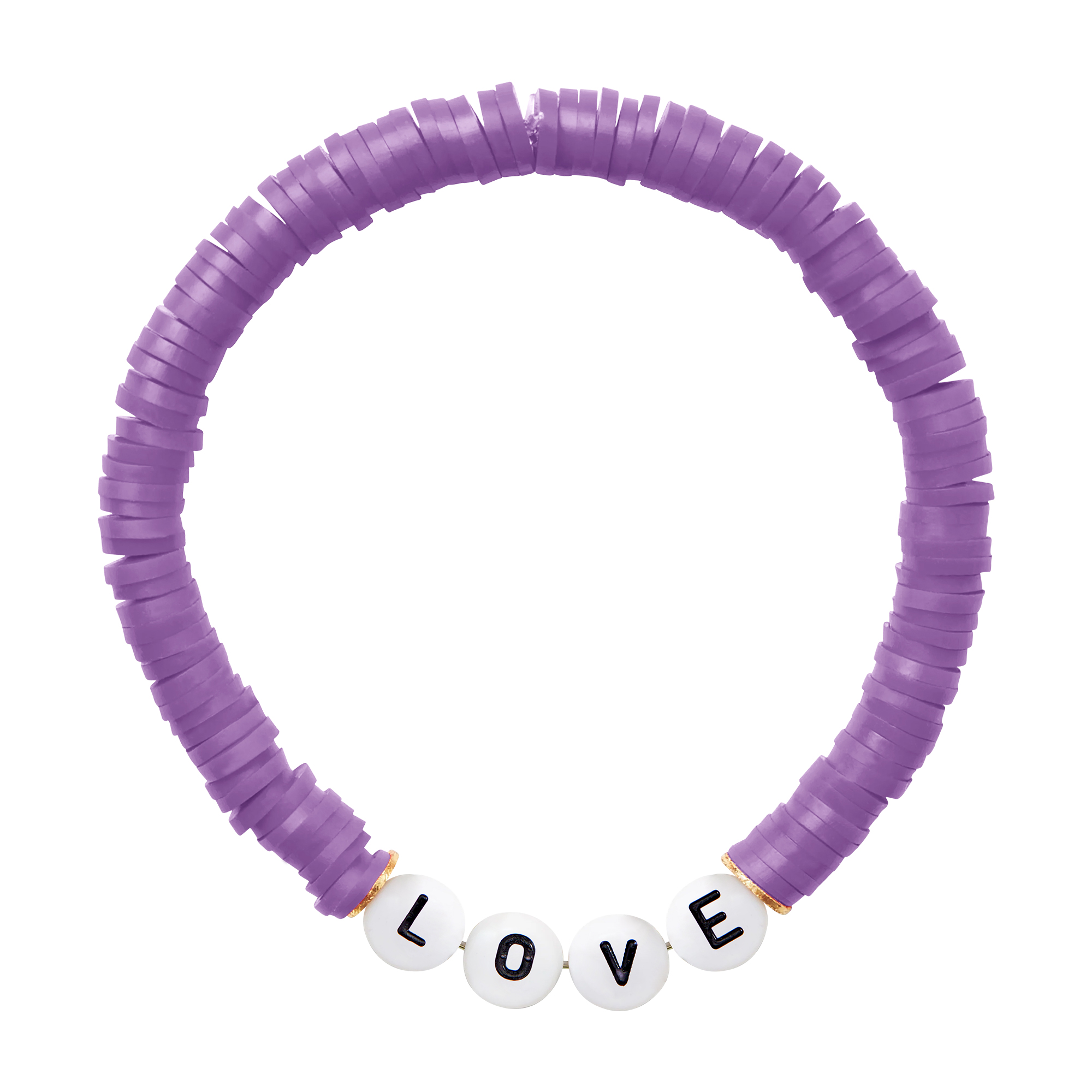 Handmade Bohemian Stackable Letter Beaded Soft Clay Bracelet 11